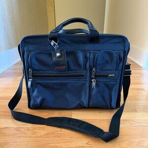 TUMI Alpha 2 Series Navy FTX Ballistic Nylon Briefcase